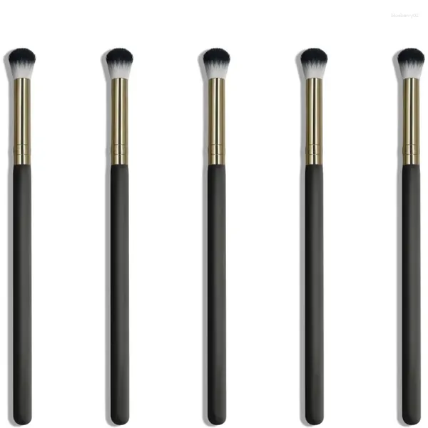 Makyaj fırçaları 1 adet yumuşak saç göz farı fırçası siyah altın tüp çifte leke araçları güzellik kozmetikleri