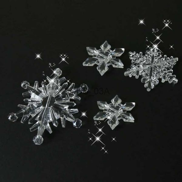 Weihnachtsdekorationen, 10 Stück/Packung, Weihnachtsdekorationen für Zuhause, Schneeflocken-Christbaumschmuck, hängende Kristall-Acryl-Perlenvorhang, Heimdekoration YQ231113