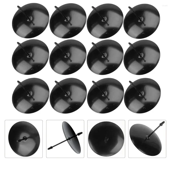 Kerzenhalter, 12 Stück, Tablett, schwarz, Spitzkerzen, Kränze, Befestigungszubehör, Eisen, Kuchenständer, Kerzenhalter