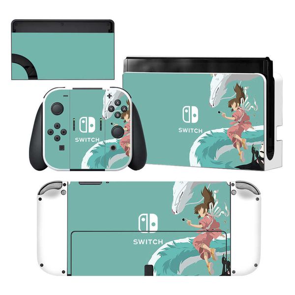 Decorações de console Spirited Away Anime NintendoSwitch Skin Cover Sticker Decal