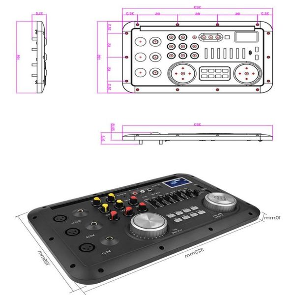 Freeshipping DC9-12V MP3 Decoder Board DSP Bluetooth Karaokê Preamp Mixer Equalizador Coaxial de Fibra Sem Perdas para Amplificador Doméstico Guitarra Kpqsk