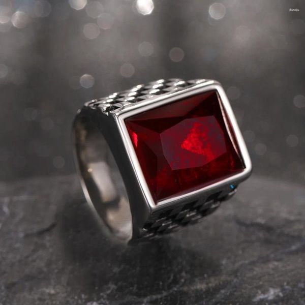 Cluster Ringe Cool Big Antik Rot Kristalle Stein Frauen Männer Punk Mystery Eröffnung Fingerschmuck