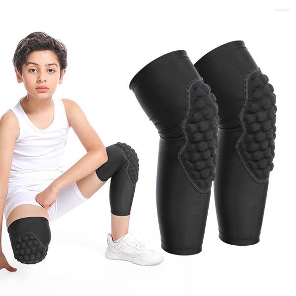 Ginocchiere Sport per ragazzi Supporto per ginocchiera Crash Pad Manicotti da pallacanestro Calcio Bicicletta Wrestling Equipaggiamento protettivo Protezione articolare