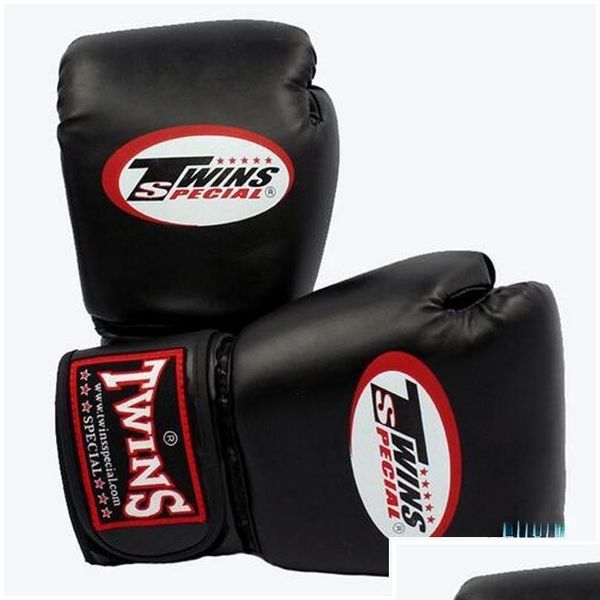 Equipaggiamento protettivo 10 12 14 Oz Guantoni da boxe Pu Leather Muay Thai Guanti De Boxeo Fight Mma Sandbag Guanto da allenamento per uomo Donna Bambini Dh1Qg