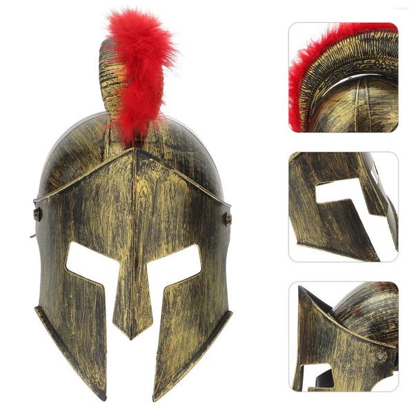 Grampos de cabelo chapéu guerreiro crianças cavaleiro traje chifre plástico pvc material cosplay criança decoração única boné esparta