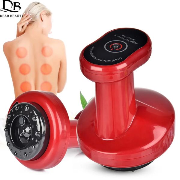 Massageador de corpo inteiro Vácuo elétrico Voltar Raspagem Cupping Dispositivo Profissional Ventosa Terapia Meridiana Queima de Gordura Gua Sha Ferramenta de Massagem 231113