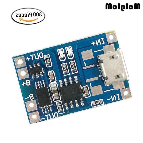 Freeshipping 300 Stück Micro USB 5V 1A 18650 TP4056 Lithium-Batterieladegerät Modul Ladeplatine mit Schutz Doppelfunktionen 1A Li-Ion Bgqk