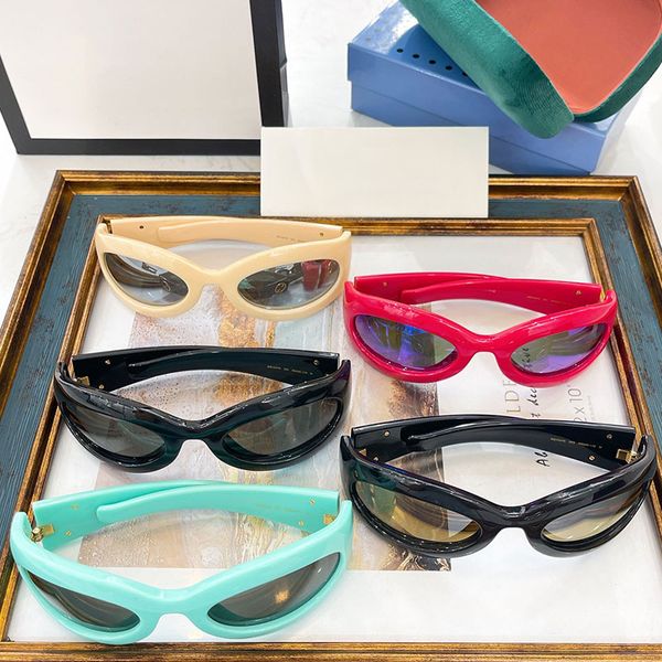 Óculos de sol esportivos Mulheres verão óculos de caminhada G1247 UV400 lentes UV resistentes curvadas moldura de montagem com caixa original 1247S