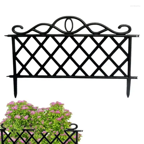 Decorazioni da giardino Recinzione decorativa per esterni Recinzione in filo metallico da 18,50 14,17 pollici Bordo pieghevole per patio