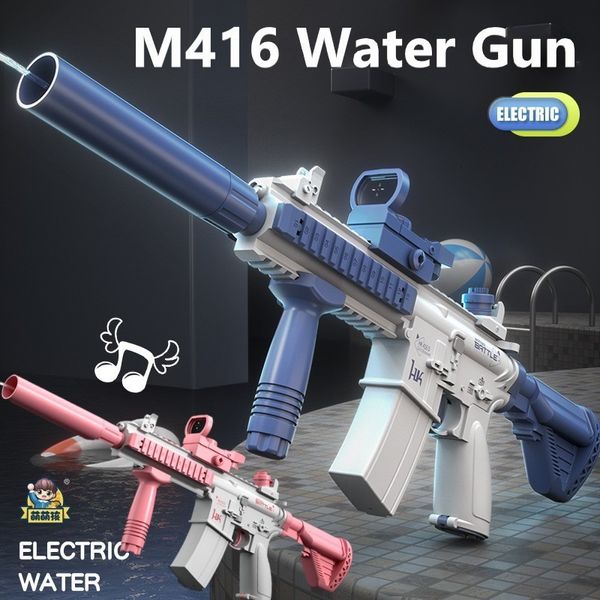 Gun Toys M416 Giocattolo acquatico che gioca con in primavera estate Bambini adulti Elettrico automatico continuo ad alta pressione s 230412
