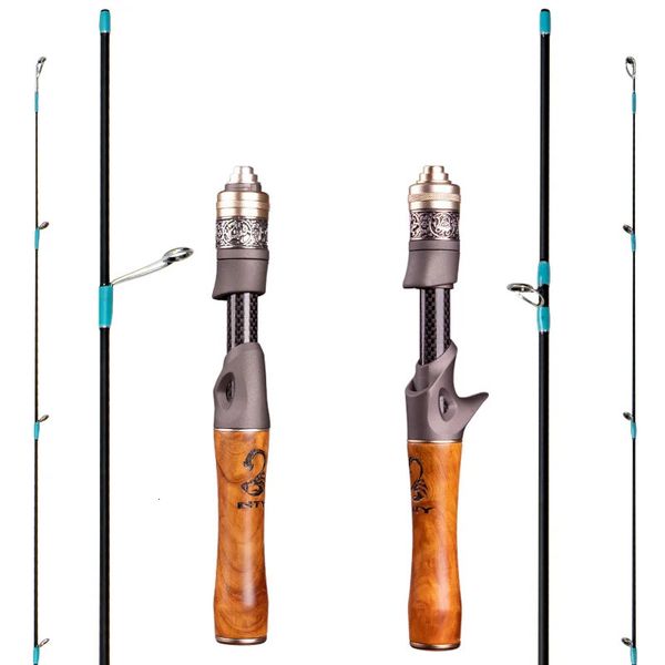 Boot Angelruten Ultra leichte Fischereistange Kohlefaser Holz Griff Dreh-/Gussmastköder WT 1,5-9 g Linie WT 3-6lb Schnelle Forellenfischereisen 231102