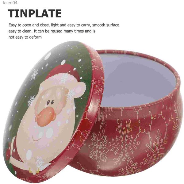 Aromaterapia 12 pezzi Contenitore coperchio Lattine Barattolo Contenitore regalo decorativo Natale Stile natalizio Vuoto fai da te Candele profumate profumate in metallo YQ231113