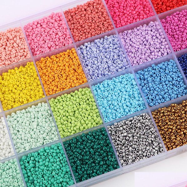 Outros 7500pcs 2mm kits de contas de semente de vidro conjunto solto para colar artesanal pulseira acessórios diy jóias fazendo descobertas gota entregar dhitc