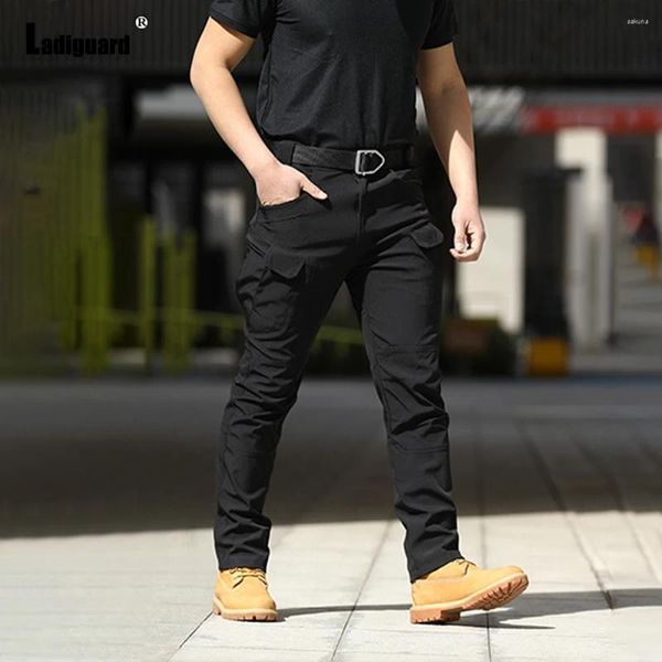 Männer Hosen Ladiguard Plus Größe 3XL Herren Casual 2023 Sommer Moto Bike Männlich Zipper Taschen Hosen Reisen Outdoor Cargo Pant