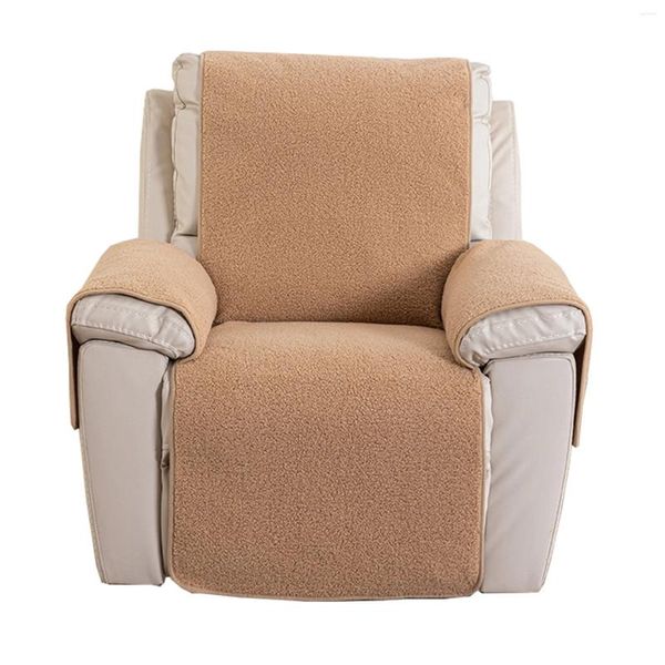 Cadeira cobre cordeiro pelúcia sofá capa sala de estar animais de estimação protetor à prova de poeira slipcover sofá poltrona poltrona cor sólida chaise lounge