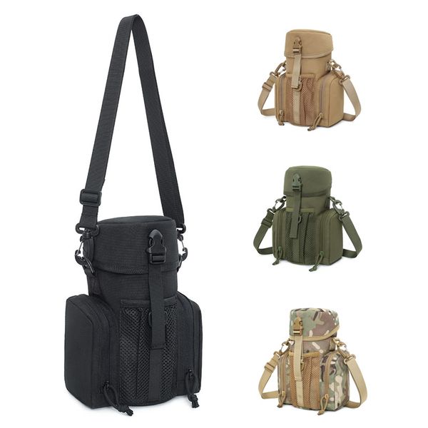 Bolsa de caminhada esportiva ao ar livre Assalto tático Combate Camouflage Tactical Molle Pack Bolsa de garrafa de água No11-668