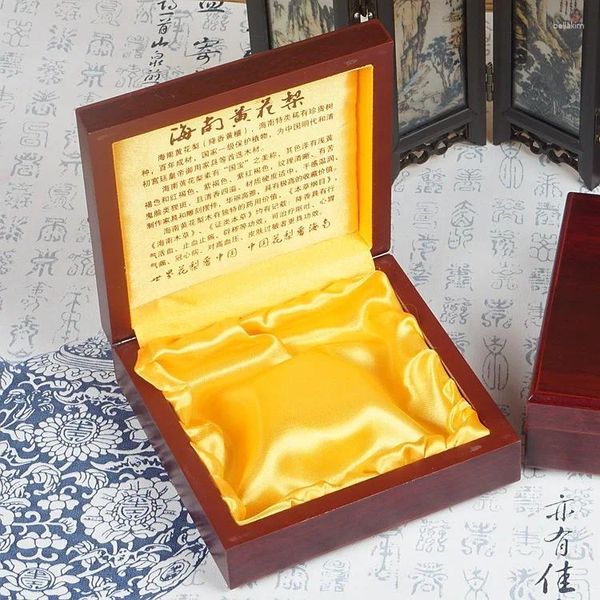 Sacchetti per gioielli Hainan Huanghuali Perline Bracciale Confezione speciale Confezione regalo Corda in legno imitazione Commercio all'ingrosso di legno