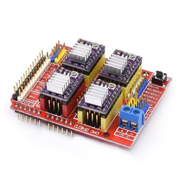 Freeshipping 4 x DRV8825 Schrittmotortreiber mit Kühlkörper CNC-Erweiterungsplatine U R/3-Platine USB-Kabel-Kits für 3D-Drucker Imnpa