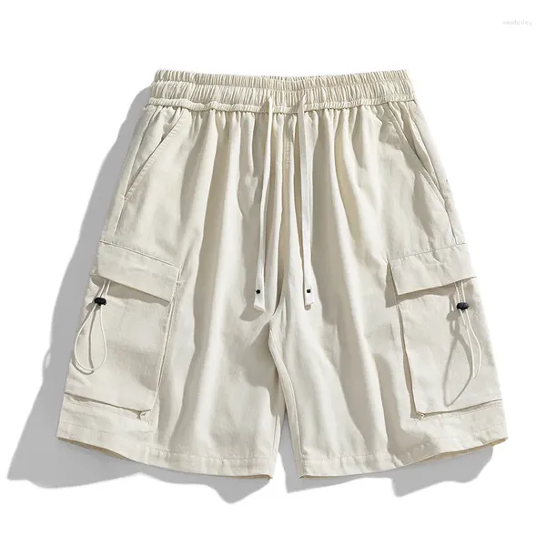 Shorts masculinos moda e na moda marca tubo reto solto encaixe casual puro algodão outerwear praia juventude cinco pontos