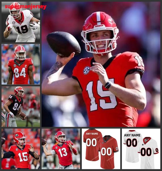 19 Brock Bowers Trikots UGA College Playoff Football Trikot 22 Javon Bullard Trikot 15 Carson Beck 84 Ladd McConkey 5 Ringo 13 Stetson Bennett IV Custom