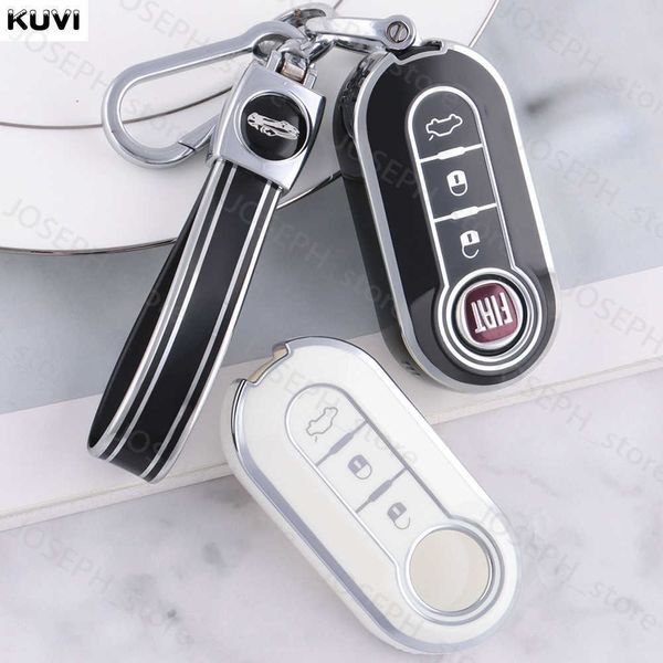 Portachiavi Nuovo TPU Car Key Case Cover Shell per FIAT Ducato 500 500L Panda Grande Punto Lancia Musa Citroen Jumper Peugeot Boxer Portachiavi J230413