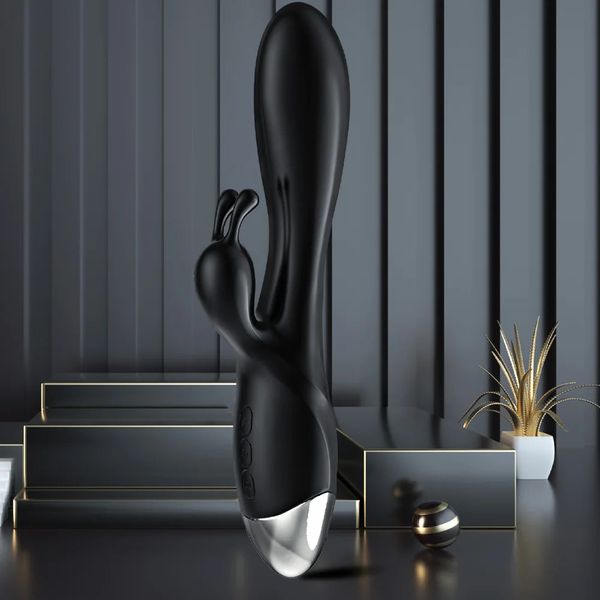 Vibradores Coelho Vibrador para Mulheres Poderoso G Spot Feminino Clitóris Estimulador Vagina Mamilo Massagem Vibrador Silencioso Adultos Brinquedo Sexual 231113