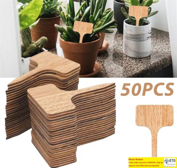 Decorações de jardim por atacado Etiquetas de planta de bambu para etiquetas externas tipo impermeável marcadores de madeira Berçário de vegetais de flores KD1