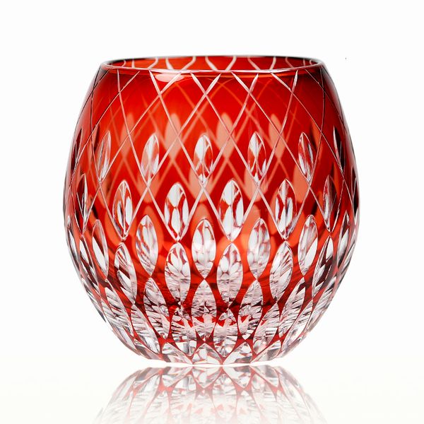 Becher im japanischen Stil Edo Kiriko Kristall Weinglas Handgravur Kaleidoskop Regentropfen Whiskey Tumbler Collection Level Cups Gift Box 230413