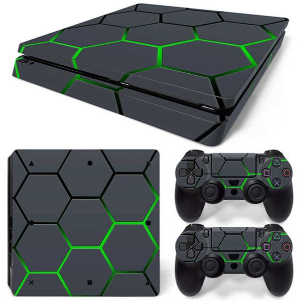 Konsolendekorationen Best Sell Design Skin Sticker für PS4 Slim Konsole und Controller Z0413