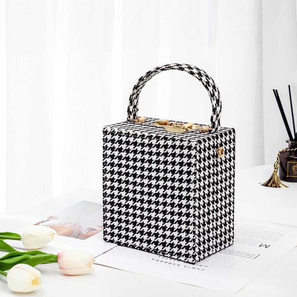 Вечерние сумки HBP с кодовой блокировкой Houndstooth Box Beald Sagn New Elegant Corea