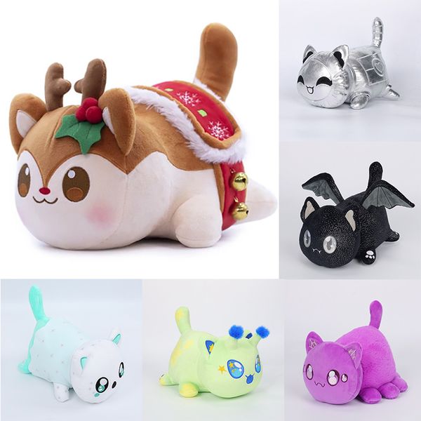 Animais de pelúcia gato boneca super bonito brinquedos de pelúcia gato demônio olhar kitty plushie 6 estilos gatos bonecas crianças presente