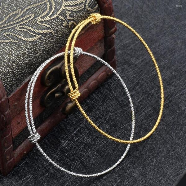 Bangle 150pcs из нержавеющей стали простой DIY Ювелирные украшения 1,5 мм расширяемые проволочные браслеты для женщин