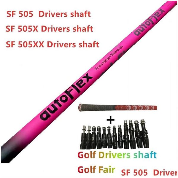 Sürücüler Golf Mil Flex Driver SF505/SF505X/SF505XX FLEX Grafit Ahşap Montaj Kılıf ve Kavrama Damlası Teslimat Sporları Açık havada Golf Gol DH6J2