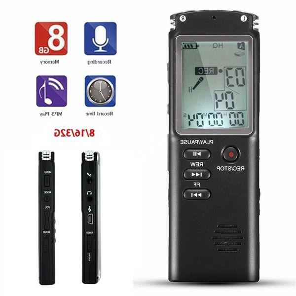 FreeShipping 8GB 16GB 32GB Voice Recorder Pen USB Eingebautes Mikrofon MP3-Player Diktiergerät Digital Audio Interview Recorder mit VAR/V Oocx