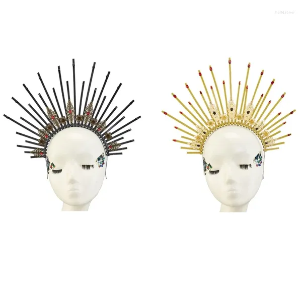 Haarspangen Spiked Crown Headpiece Göttin Mary HaloCrown Stirnband