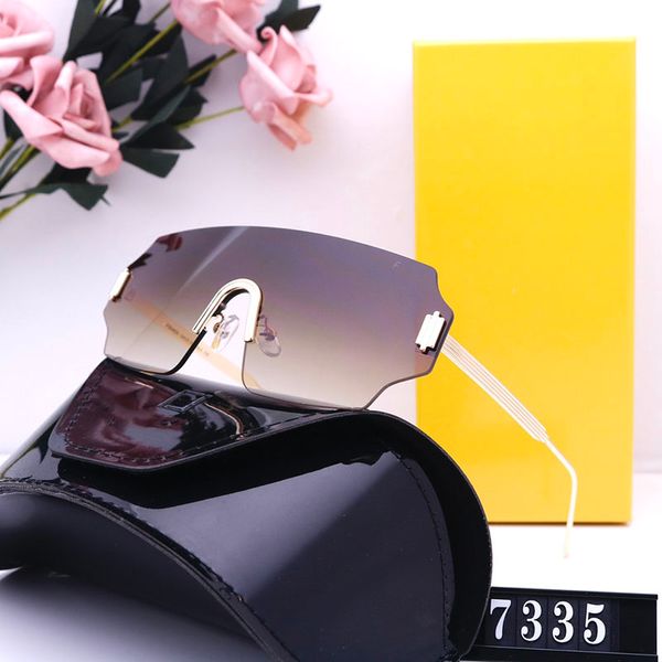 Designers unissex de luxo de óculos de sol moda feminino adumbral masculino sem moldura Men letra F óculos de sol Sun Eyeglasses 7 Cores 2304135bf