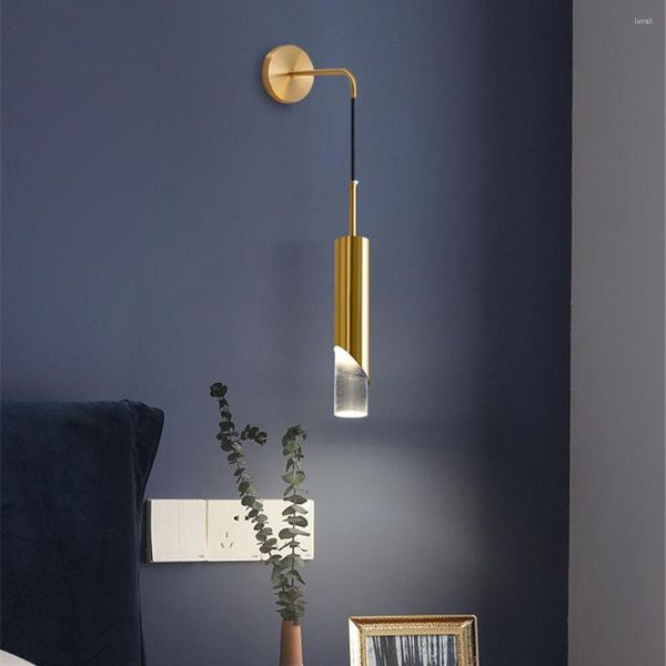 Duvar lambası Nordic LED Işıklar Postmodern minimalist oturma odası TV arka planı el koridoru yatak odası ev aydınlatma