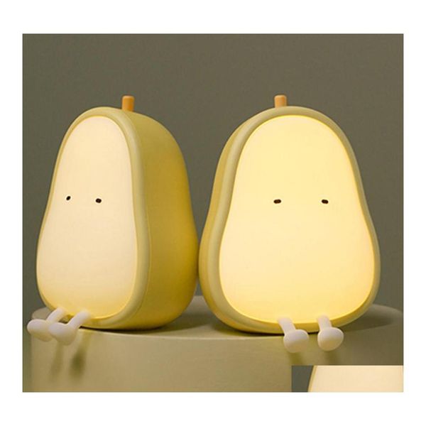 Objetos decorativos Figuras LED PEARSHAPED FRUCH NIGHT LIGHT LUZ USB