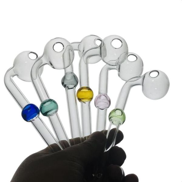 ACOOK 20pcs Pyrex Glass Oil Burner Pipe Clear Tubi di qualità di colore trasparenti Grandi tubi per unghie Punte per unghie