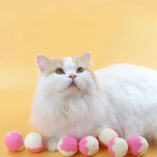 Cat Toys Pompon Ball Toy Balls Cats для воспроизведения Poms Speak Wide Application Exquisite Materiate Interactive