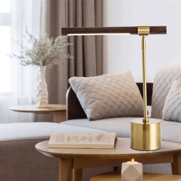 Lâmpadas de mesa Linear LED LED Tarefa Designer de luz vintage lâmpada lâmpada de luxo de luxo à beira da cabeceira da sala de estar Estudo da sala de estar