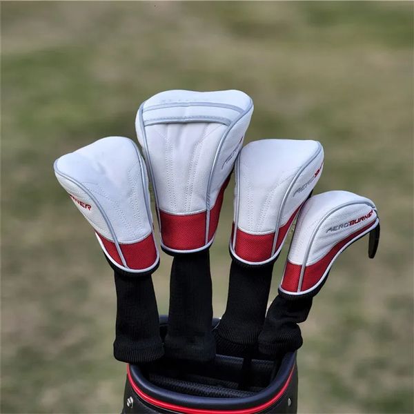 Andere Golfprodukte TLM Golf Woods Headcovers Covers Driver Fairway für Golfschläger Set Heads PU-Leder Gute Qualität Protector Cover 231113