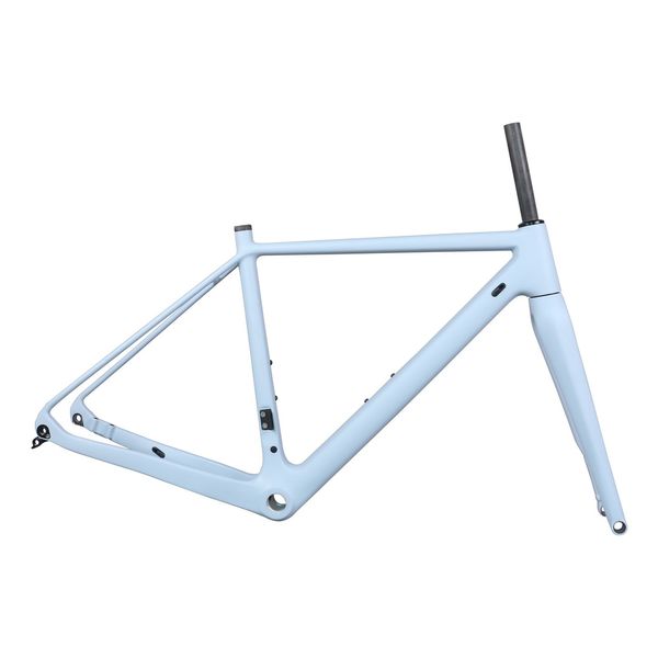 Telaio per bici da ghiaia a montaggio piatto GR029 Vernice personalizzata per freno a disco Dimensioni disponibili 49/52/54/56/58 cm Pneumatico massimo 700X42C