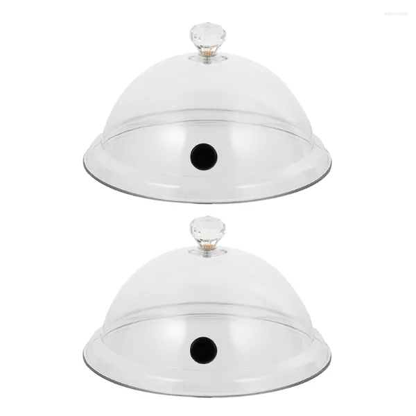 Geschirr-Sets Dome Cover Cake Cloche Infuser Deckel Display Dessert Clear Cocktail Drinks Tent Cup Acryl Covers Protector Smoker