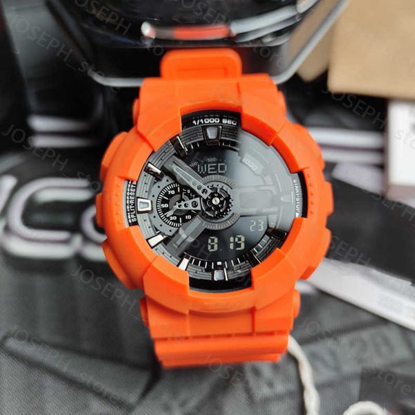 Andere Uhren Designer-Mann-Sportuhr 110 Series Shock Watches Multifunktions-Weltzeituhr Wasserdicht Elektronikuhr J230413