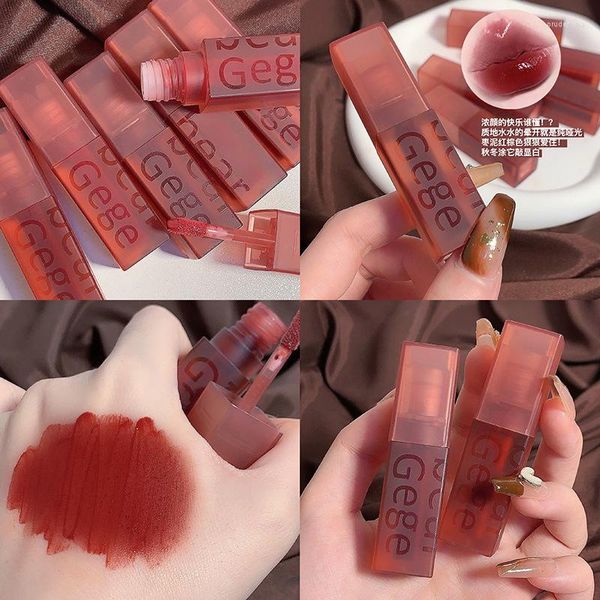 Lip Gloss Velvet Matte Lipstick Acessível Chinês para outono e inverno com design de cisne de urso fofo