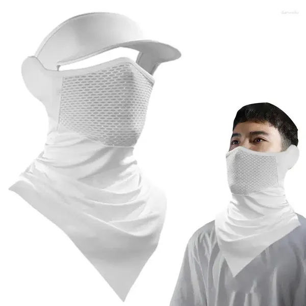 Capacetes de motocicleta capa facial cachecol capa completa para o verão protetor solar véu com sensação de frio leve proteção solar de 360 graus unissex