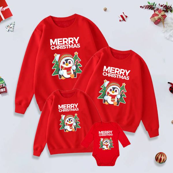 Família combinando roupas que combinam roupas familiares de Natal Moletom Mãe Padre Filha Filho Sweater Conjunto de Jersey Casal de Jersey Casal Baby Ano Jumper 230412