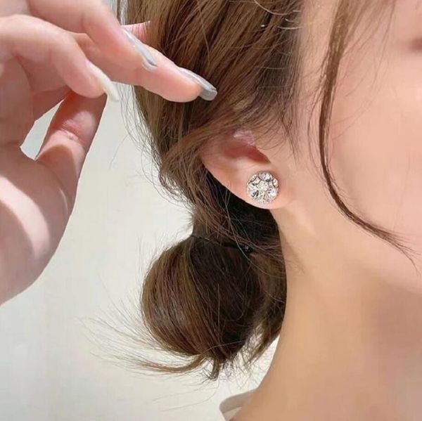 Novo charme incrustado zirconia cúbica forte beliche de clipe de orelha de ímã forte para brincos de piercing para mulheres emagrecem jóias de terapia magnética