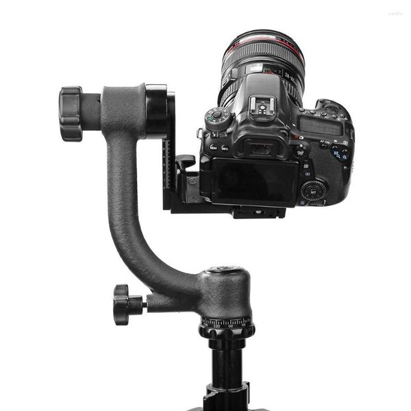 Tripés de alumínio Alumínio Gimbal Tripod Head para Telepo Lens Watching Pography